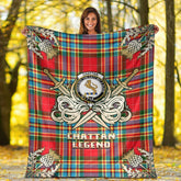 Chattan Tartan Gold Courage Symbol Blanket